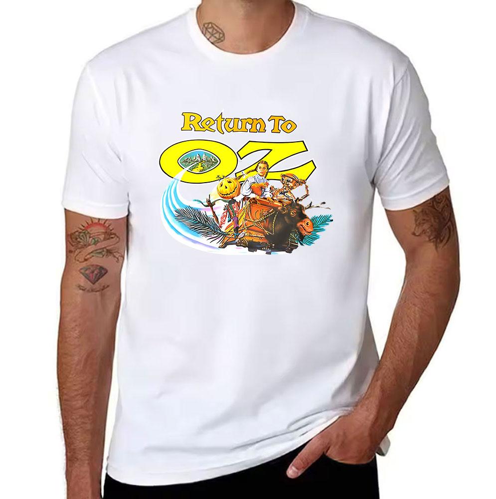 Unisexs Cotton TShirt Return To Oz Movie Graphic Print Short Sleeve Tee for Daily Wear