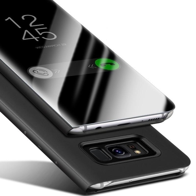 Mirror Screen Leather Wallet Flip Smart Phone Case Cover for Samsung S24 S23 Plus A52 A72 A05 A13 A14 A15 Huawei Honor Xiaomi Redmi Note 13 12 11 Pro