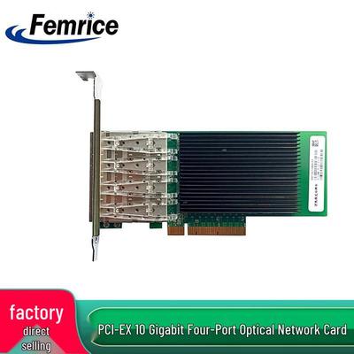 FEMRICE Intel XL710-F4 Четырехпортовая сетевая карта 10GbE для сервера (Китайская версия)