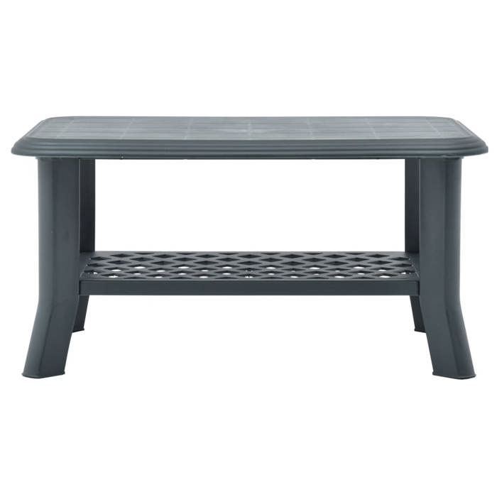 Table basse - VIDAXL - Vert - 90 x 60 x 46 cm - Plastique - Résistante aux intempéries