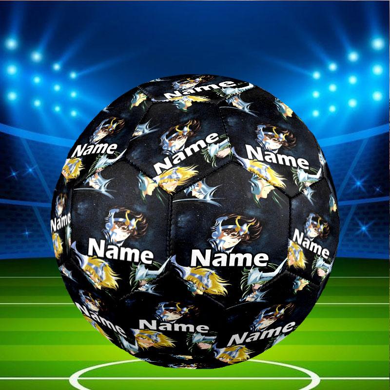 Custom Name Personalized Saint Seiya Print Size 5 Soccer Ball Training & Match Football, for Team, Kicking, Gift for Football Enthusiasts