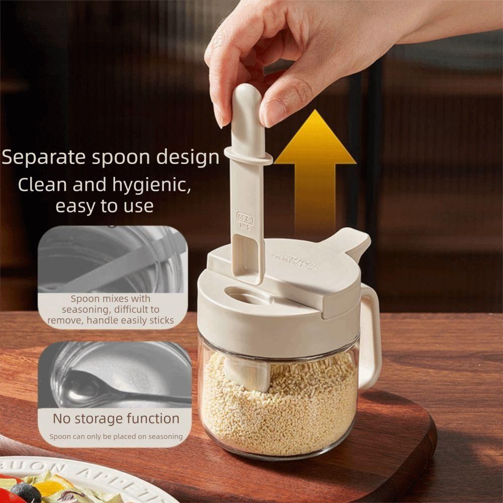 Moisture-proof Airtight Condiment Organizer Sealing Salt Storage Box Pantry Cabinet