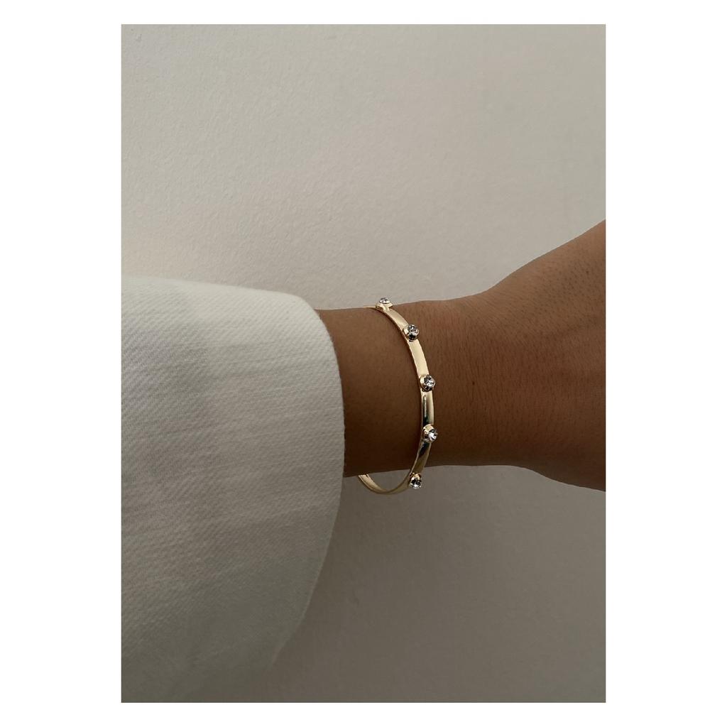 Браслет Bridget Zircon Stone шириной 6 см