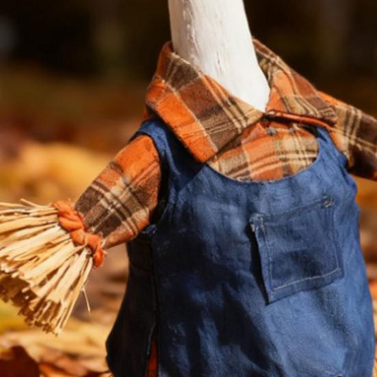 Наряд для садового гуся Турция/Пугало/Одежда Санты Подходит для 23-дюймовой цементной пластиковой статуи гуся для урожая, осени, Дня благодарения, Рождества, двора, патио