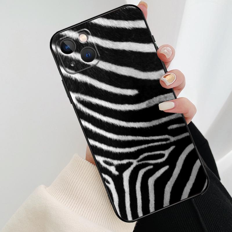 Zebra Skin Print Phone Case For iPhone 17 Pro Max 15 14 13 11 12 16 Pro Max mini 15 16 Plus 16e 17 Air Cover