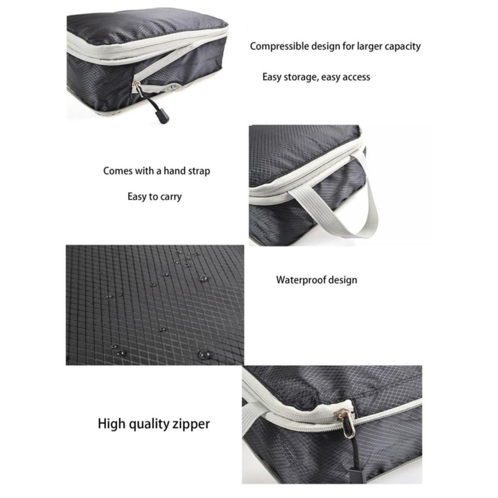 3Pcs/set Compressible Travel Storage Bag Portable Large Capacity Storage Bag Suitcase Luggage Packing Cubes