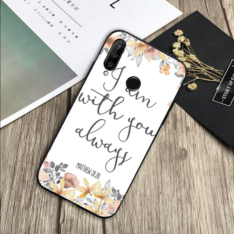 Библейский стих Иисус Христос Христианский Для Huawei Nova 11 9 10 SE Y70 Y60 Y90 Y61 Y91 Y73 Y72 12i 11i 8i P30 P40 Lite P60 Pro Чехол