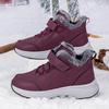 Warm Velvet Lined Non-Slip Winter High Top Walking Shoes for Elderly