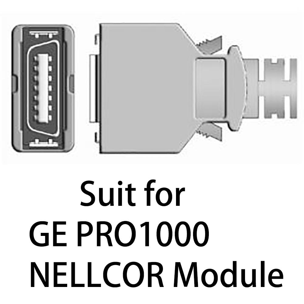 Compatible for GE PRO1000 NELLCOR Module Patient Monitor, SPO2 Pulse Oximeter Extension Probe, SPO2 Sensor Extension Wire, Blood Oxygen Device Trunk