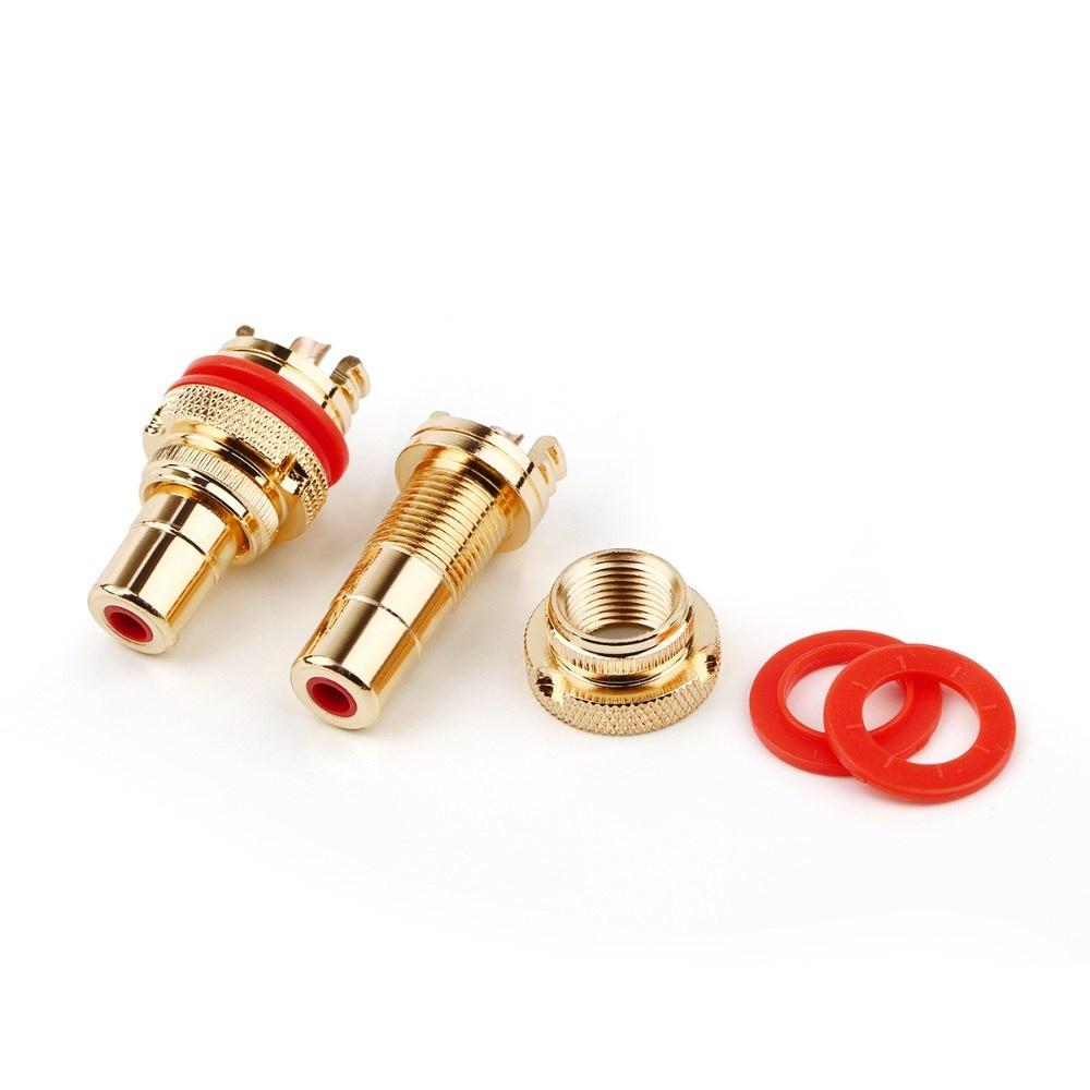 Аудиофильский RCA Jack Plug Медный Родий/Золото Покрытый CMC RCA Розетка для Терминалов Динамиков Аудио Проводные Соединители Панельная RCA Мама
