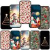 Чехол для телефона iPhone 17 16 15 Plus Huawei P30 P20 Lite Redmi Note 14 12 11 13 Pro Max OPPO A60 A80 A40 A18 A38 Дед Мороз Елка Счастливого Рождества