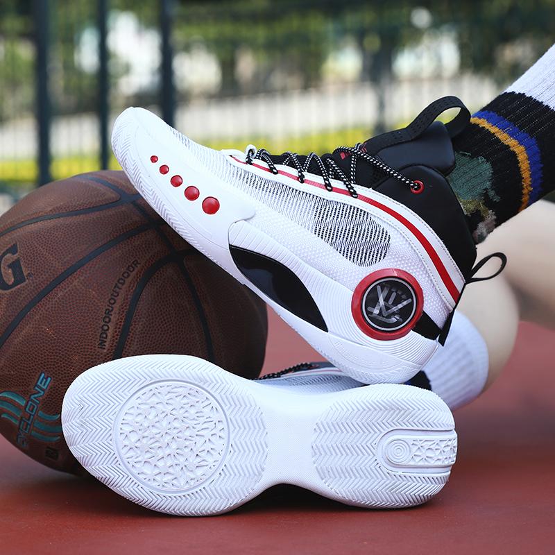 38-46 подростковые взрослые большие амортизирующие противоскользящие дышащие высокие баскетбольные кроссовки для повседневных видов спорта и тренировок по баскетболу