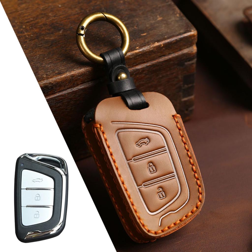 GUSHIBEI Роскошный кожаный чехол для ключей ручной работы для JAC