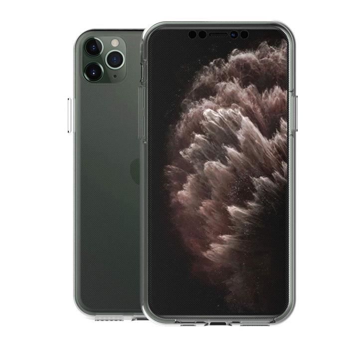 Coque pour Apple iPhone 11 PRO MAX - Silicone Intégrale Transparent Protection Souple Tactile 2 Parties Emboitable Phonillico®