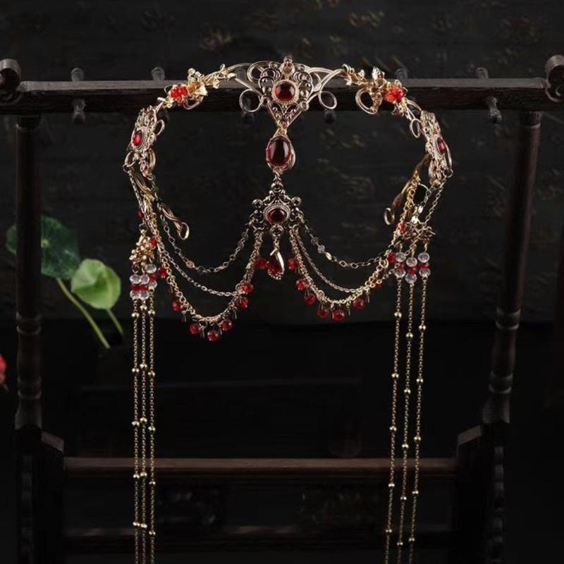 Экзотическое украшение на лоб, Роскошное украшение на лоб с жемчужной подвеской, Стильная бахрома, Головной убор для вечеринок