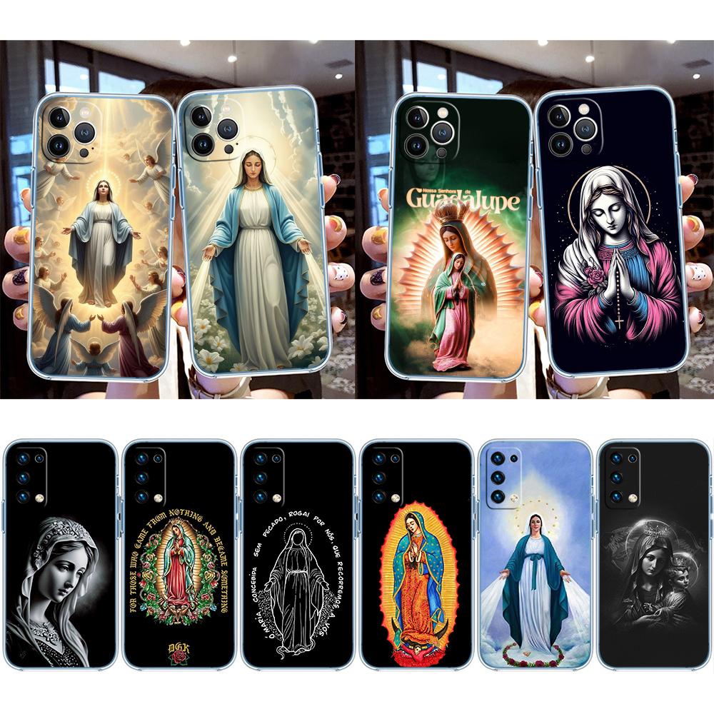 BH47 Virgen Maria Transparent Phone Case for Motorola Moto G40 G04 G05 One Ace Action Fusion + Plus Hyper Macro Vision Zoom