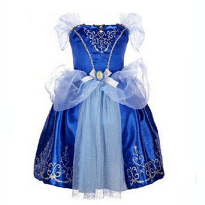 Элегантное детское платье принцессы для девочек для косплея Рапунцель Белль Золушки