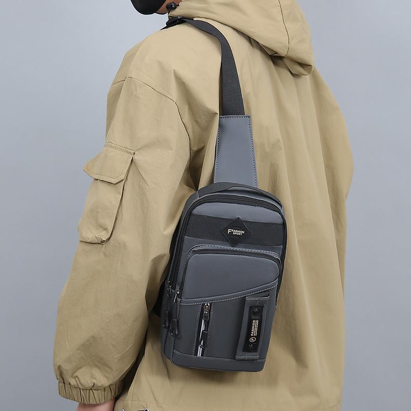 Мужская уличная нагрудная сумка - Стильная нейлоновая сумка через плечо - Повседневная многофункциональная спортивная сумка-слинг