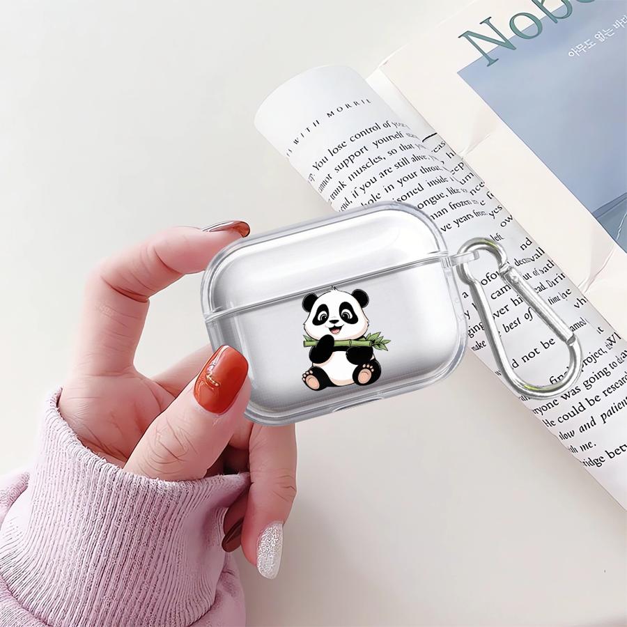 Чехол для Airpods Pro3 1 Pro2 Pro 2 3 4 Прозрачный Чехол для Наушников Милый Мультяшный Панда