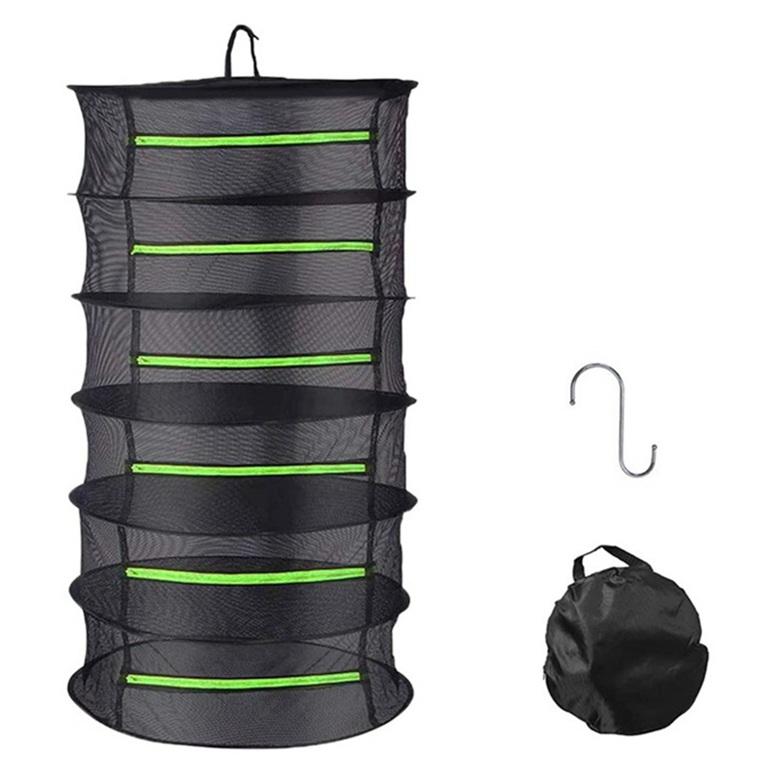 Multi-layer Herb Drying Net Hanging Basket Folding Vegetable and Fruit Drying Cage Zipper Drying Net KTY