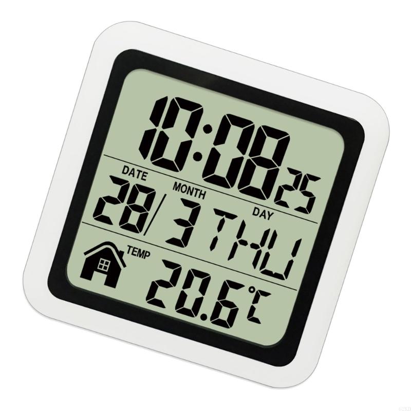 62KD Large Screen Digital Clock For Bathroom Shower Waterproof Temperature Display