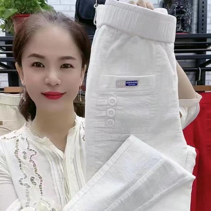 Women's Pants Seasonal Solid Color Casual Pants