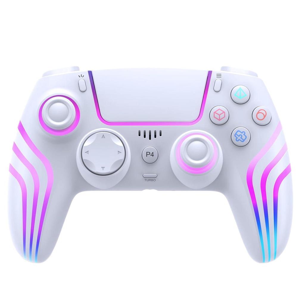 PS4 Bluetooth Game Controller with Motion Sensing, Vibration, Burst, and Headphone Jack - PC eSports Compatible.