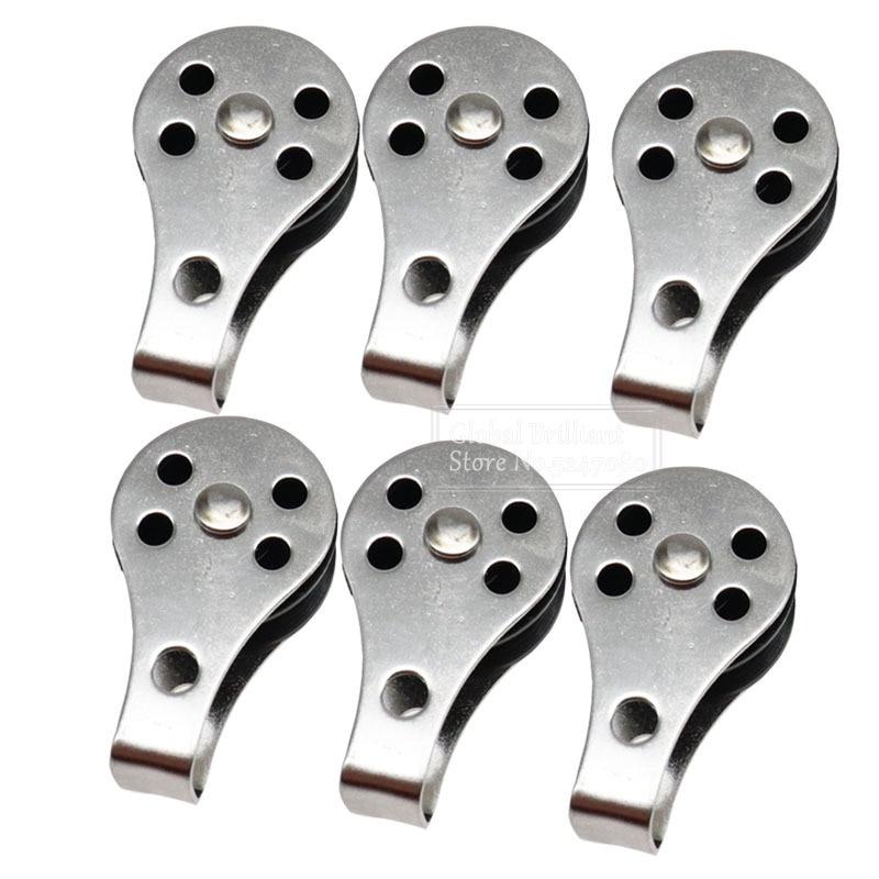 2/4/6/10 шт. 316 одинарные блоки из нержавеющей стали, съемный шкив, нейлоновый шкив для стирки, аксессуары для парусных лодок