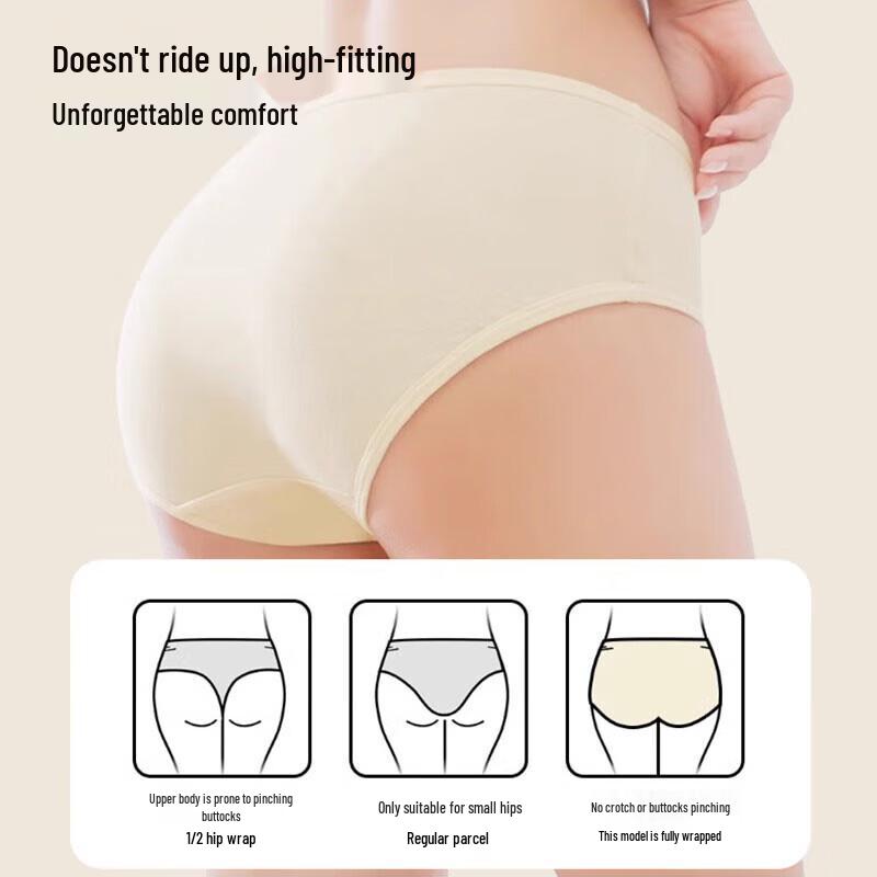 Yalu Women's 10A Antibacterial Cotton Briefs (6-Pack)