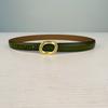 Leather Women'S Belt Simple Round Buckle Girls Belt With Jeans Casual Pants Belt Women'S