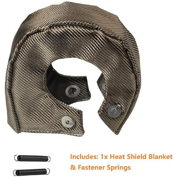 T4 Titanium Turbo Blanket Heat Shield Charger Cover Wrap For T4 GT40 GT42 GT45 With Locking Springs,Cover Fiberglass Turbo Charger Cover Heat Shield