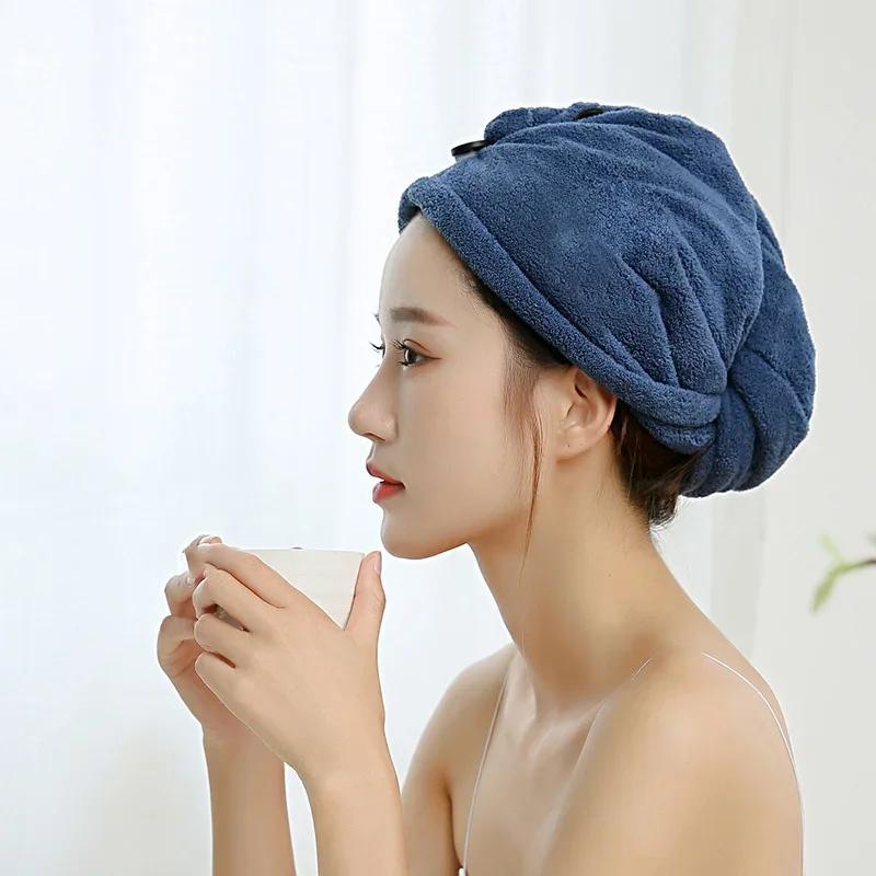 Women Microfiber Towel Hair Towel Bath Towels for Adults Home Terry Towels Bathroom Serviette De Douche Turban for Drying Hair