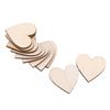 Love Heart Shape Wooden Embellishment for Weddings Art Craft (40mm 50pcs)