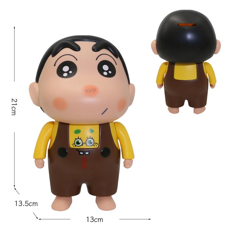 Crayon Shin-Chan Piggy Bank Cute Shin-Chan Ornaments Piggy Bank Action Figure Doll Model Popular Gifts Essentials