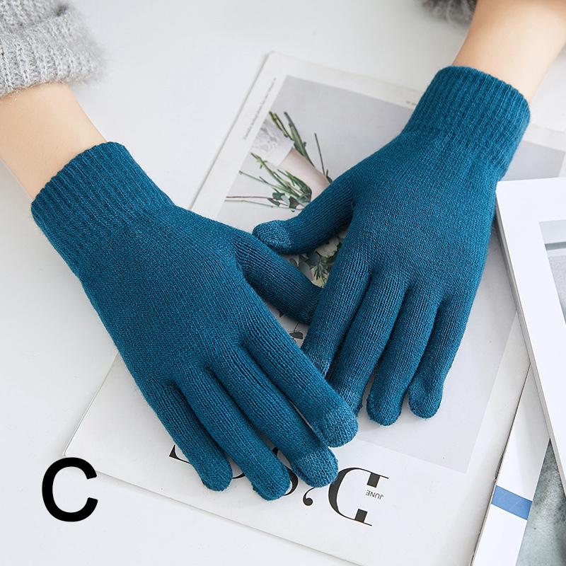 1 пара женских и мужских вязаных перчаток, мягкие варежки, ветрозащитные аксессуары для одежды, зимние теплые толстые