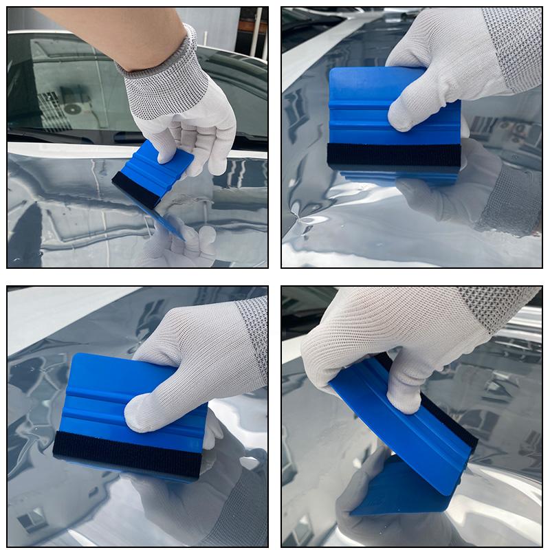 2Pcs/4Pcs Car Stickers Film Install Squeegee Vinyl Carbon Fiber Scraper with Felt Squeegee Tool Film Wrapping Car Wrap Tools