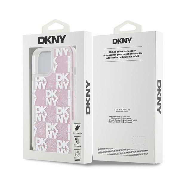 DKNY DKHCP15SLCPEPP iPhone 15 / 14 / 136.1" pink hardcase Liquid Glitter Multilogo