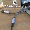 Конвертер 2 в 1 для клавиатуры, мыши, телефона, планшета, кабель USB Type C, быстрая зарядка PD 60 Вт, адаптер OTG