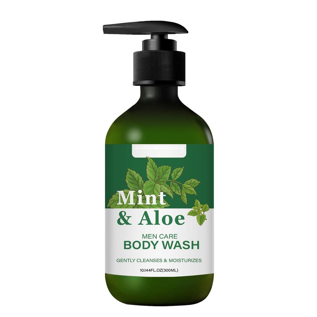 Menthol Aloe Soothing Body Wash Oil Control Moisturizing Shower Gel 300ml