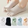 Хлопковые носки с пальцами для женщин, летние мягкие дышащие невидимые носки, тонкие носки-лодочки, 1/3 пары