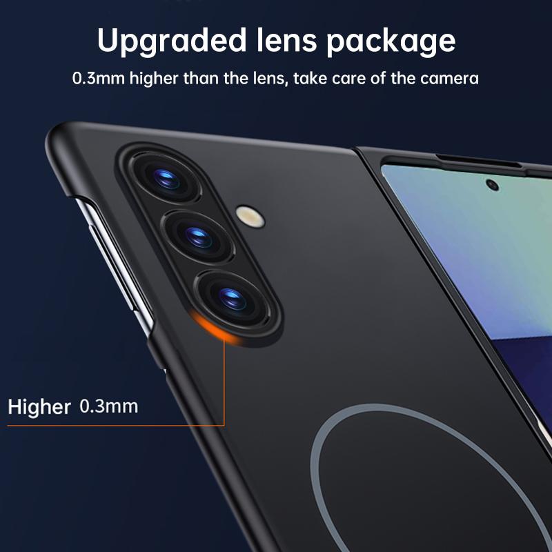 Ультратонкий Магнитный Чехол Для Magsafe Для Samsung Galaxy Z Fold7 Fold6 Fold5 Fold4 Ощущение Кожи Без Рамок Жесткий ПК Защитный Чехол