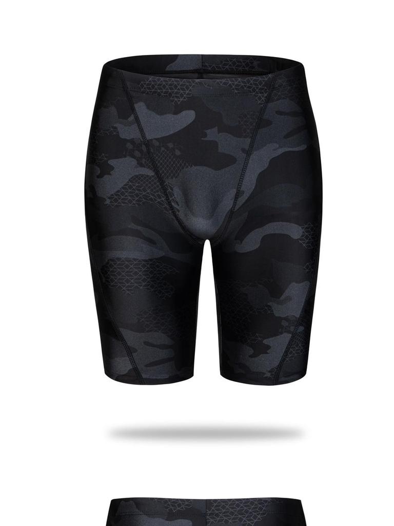 Мужские длинные боксеры-плавки камуфляжной расцветки и набор с шапочкой для плавания: Быстросохнущий, Дышащий, Взрослый размер.