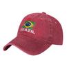 Brazil Flag Brazilian  Baseball Caps Vintage Distressed Cap Men Women Outdoor Travel Adjustable Fit Hats Cap