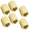 6 штук 1/4'' латунный штуцер с двойным внутренним резьбовым концом для шланга, фитинг-муфта-соединитель