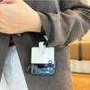 Роскошный чехол для телефона из искусственной кожи для Samsung Galaxy Z Flip 4 3, задняя крышка с портативным браслетом