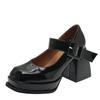 Fashion Shoes for Women 2024 New Mary Jane High Heels Women's Korean Thick Square Head Retro White High Heels Wedding Shoes Bride