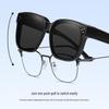 Трендовые мужские и женские поляризационные солнцезащитные очки-клипсы квадратной формы с защитой от УФ-лучей для вождения и езды на велосипеде