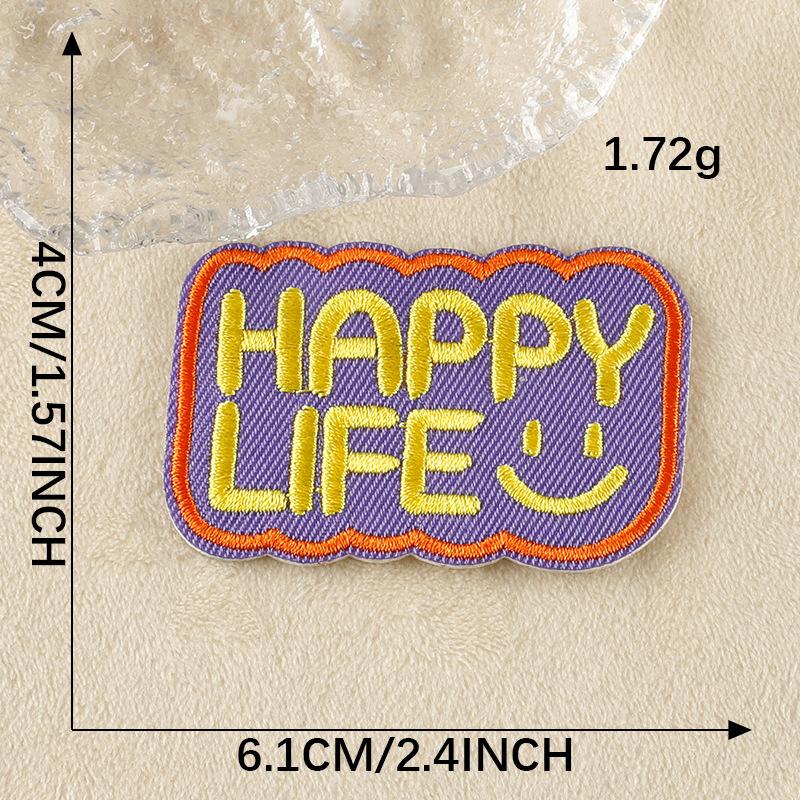 Оригинальный вышитый логотип, мультяшный значок, английская буква, нашивка, аксессуары, ручная работа, сделай сам, вышитая наклейка, наклейка из ткани