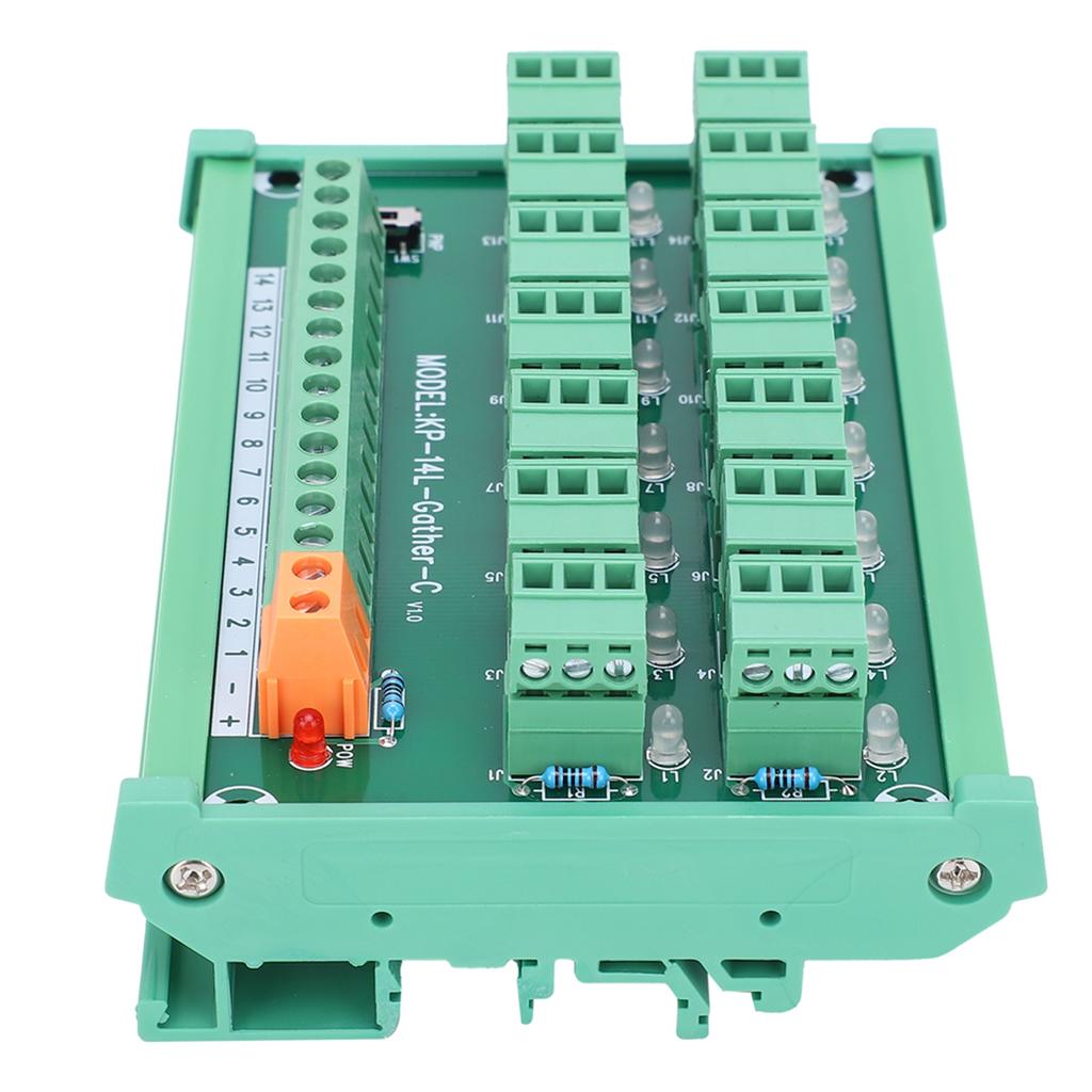 Terminal Block 3Wire 14Channel Capture Card DIN Rail Switch Control NPN PNP KP14LGtherC