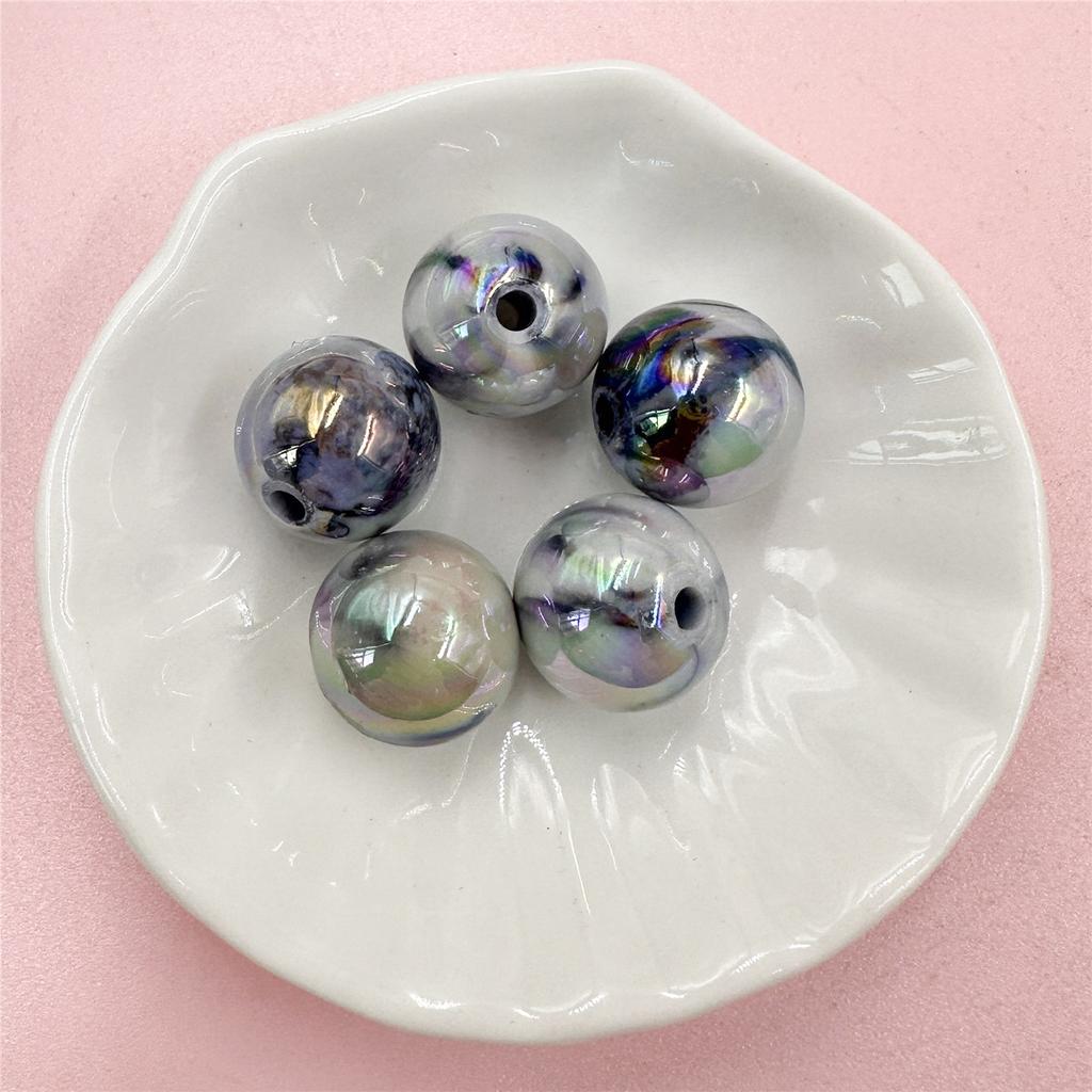 500 г около 200 шт 16 мм цепочка для телефона, серьги, ювелирные аксессуары, материалы для рукоделия, цветные круглые бусины с УФ-градиентом, окрашенные методом Halo, для DIY